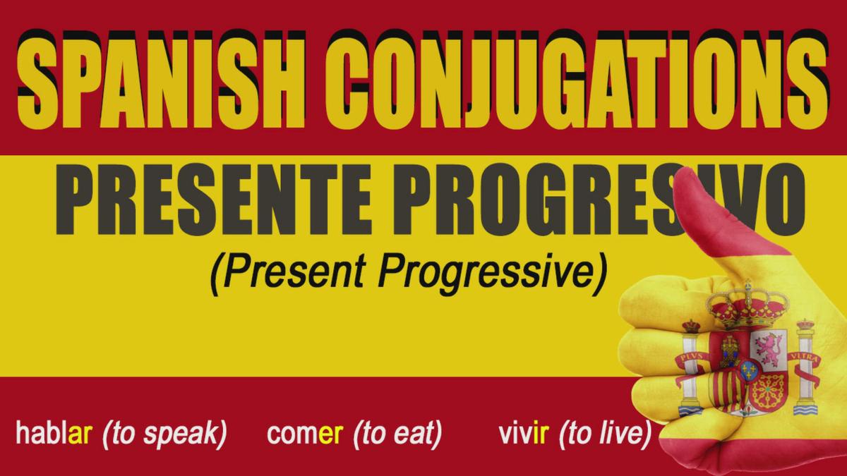 'Video thumbnail for Present Progressive in Spanish'