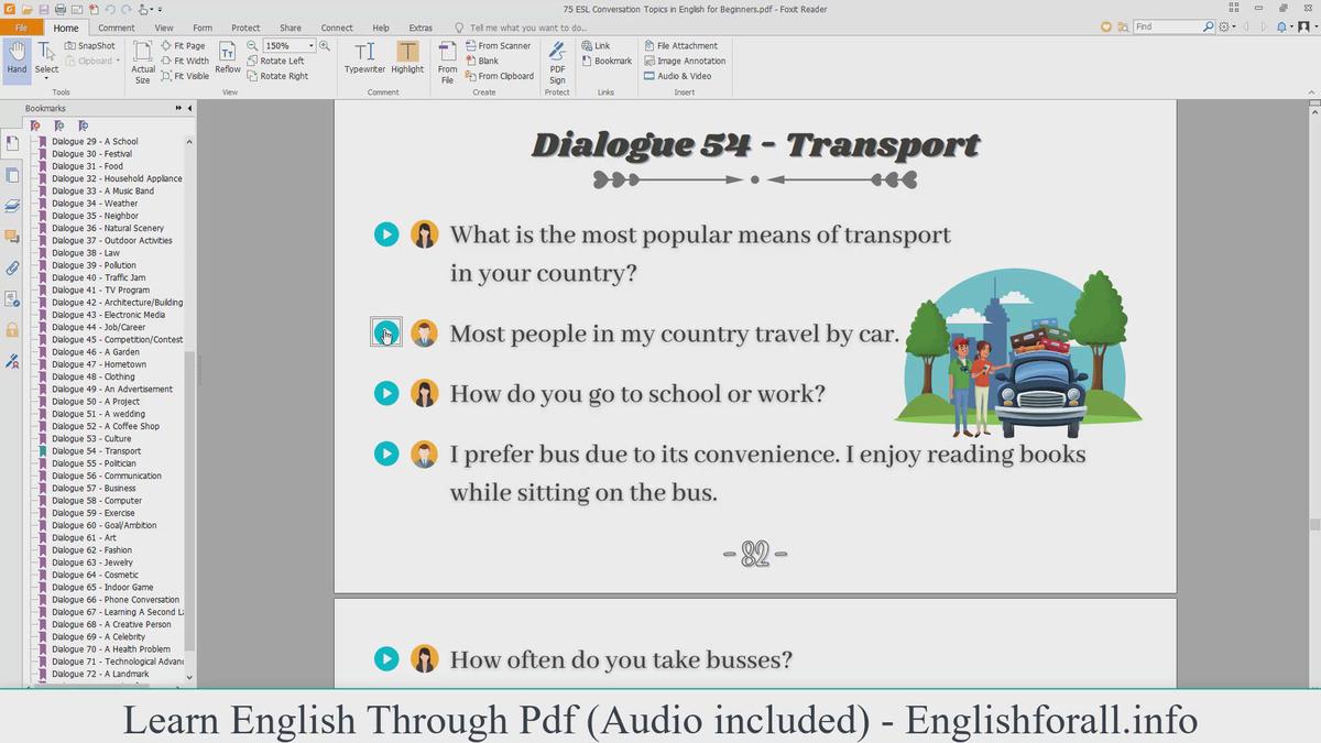 'Video thumbnail for English Conversation About Transport'