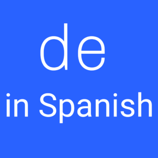 de in Spanish