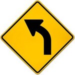 left curve ahead Traffic Signs in Spanish