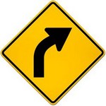 right curve ahead Traffic Signs in Spanish