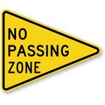 no passing zone Traffic Signs in Spanish