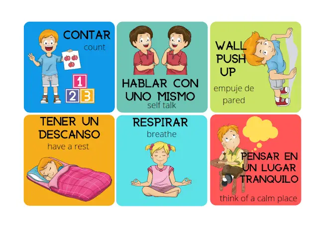 emotional barometer flashcards  in Spanish