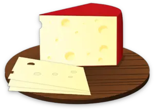 Yellowy cream colored cheese