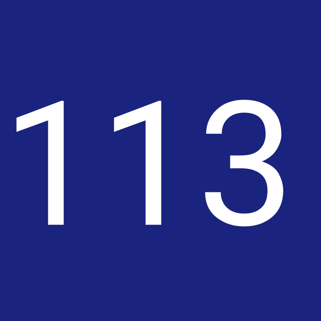 113 in Spanish