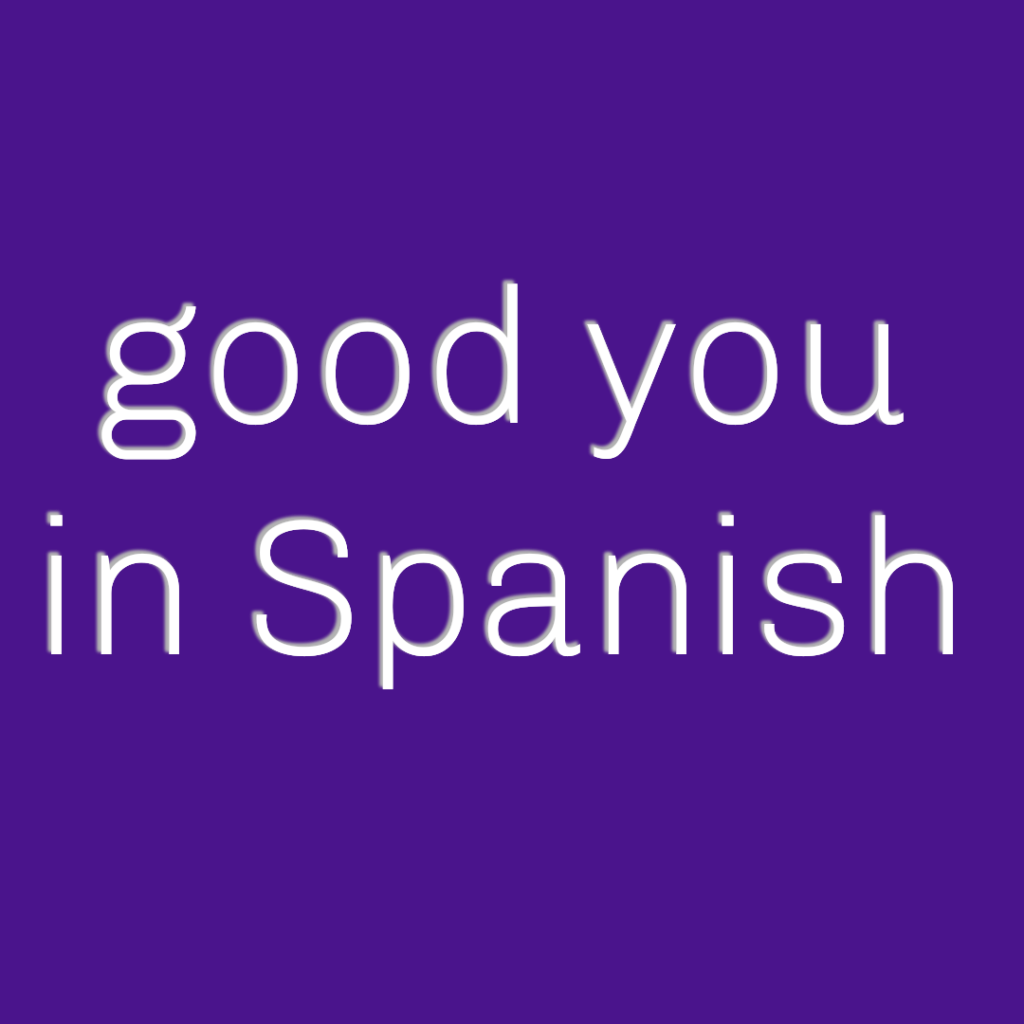 Good You in Spanish Spanish to Go