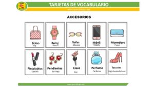 Accessories Flashcards in Spanish