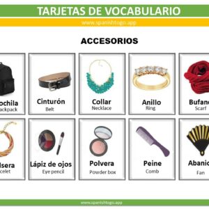 accesorios in Spanish