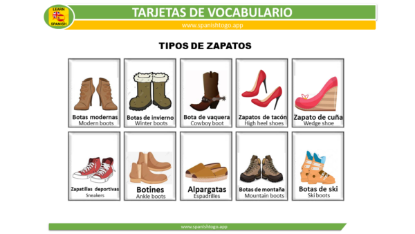 shoes flashcard
