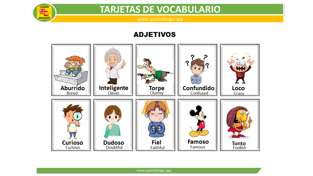 los adjectivos en Español