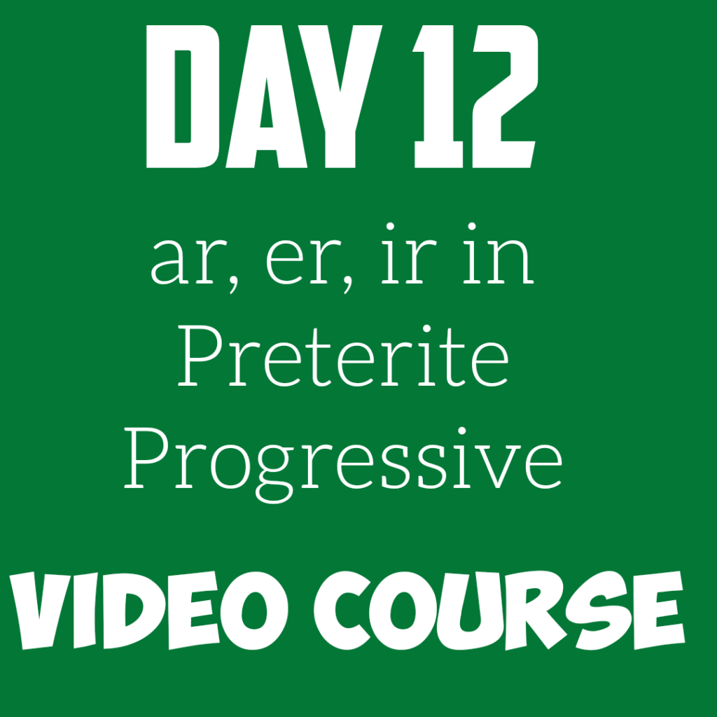 Preterite Progressive- Spanish Verb Conjugation (Video)