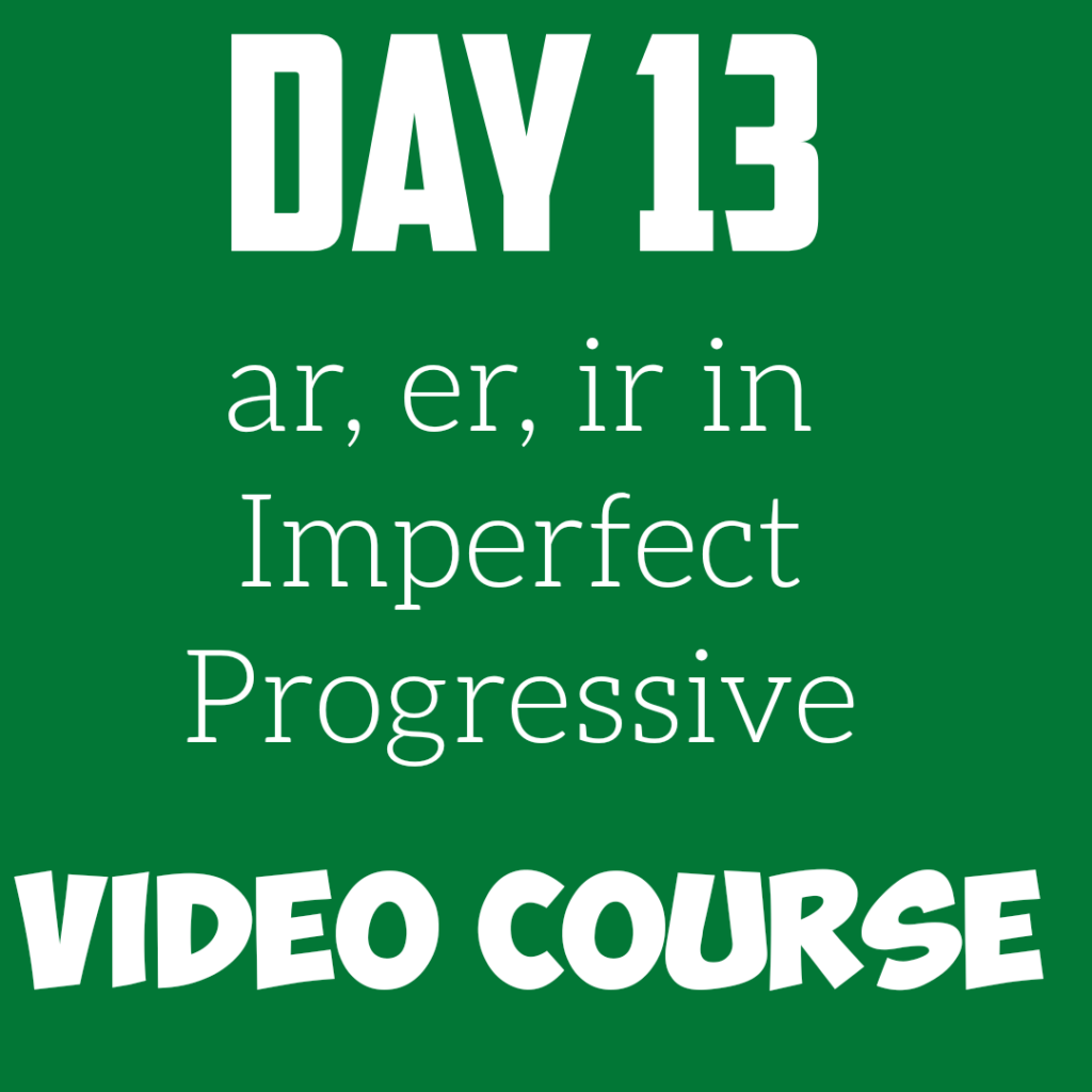 Imperfect Progressive - Spanish Verb Conjugation (Video)