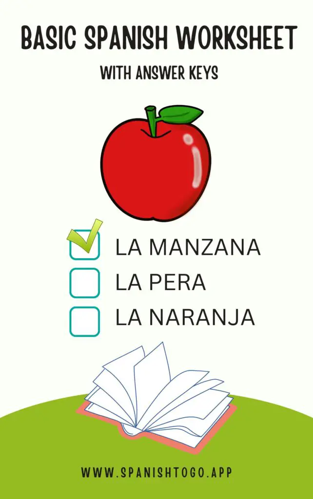 Basic Spanish Worksheet